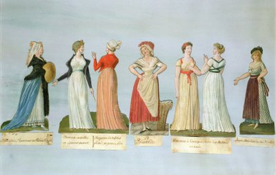 Dresses and costumes in vogue during the French Revolution by P. A. and J.B. Lesueur